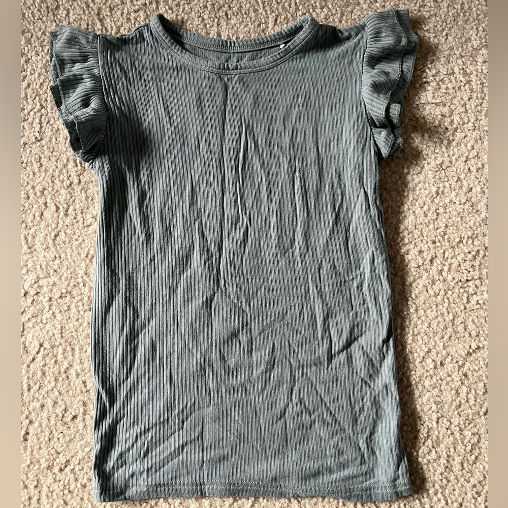 Little Sleepies Play 5 grey ribbed tee